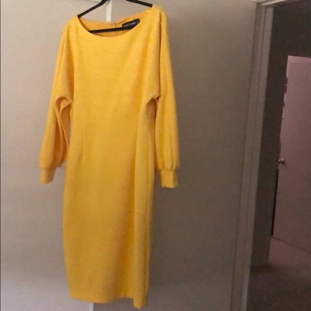 Slit-Sleeve Sheath Dress